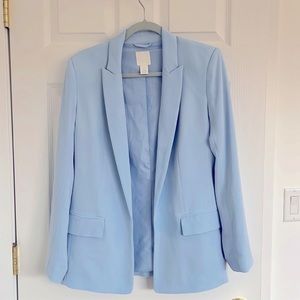 baby blue h&m blazer